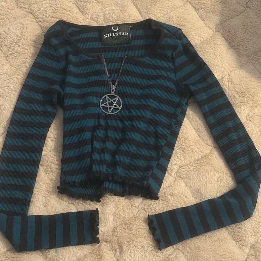 Killstar Chimera Long Sleeve Top (Green) XS
